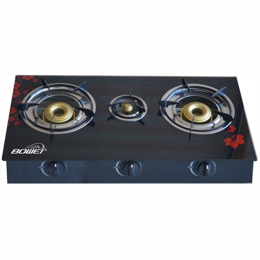 Glass 3 Burner Gas Stove